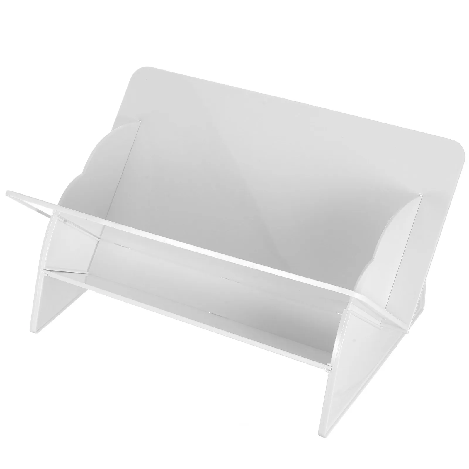 Desktop Bookshelf Organizer Rack for Books Stationery Cds Magazines V-Shaped Stable Minimalist Modern Tabletop Storage Shelf