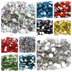 SS2,SS3,SS4,SS34Crystal Non Hotfix Rhinestone Super Bright Glass Strass 3D Nail Art Decoration