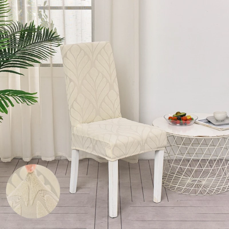 

StretchDiningChairCoversFeatureTexturedCheckedJacquardFabricParsonsChairSlipcoverThickChairProtectors