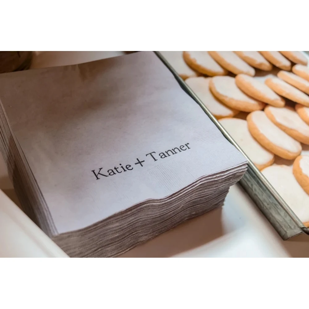 

50Pcs Personalized Napkins Custom Printed Paper Napkins Cocktail Beverage Luncheon Dinner and Guest Towel Sizes Available! Lots