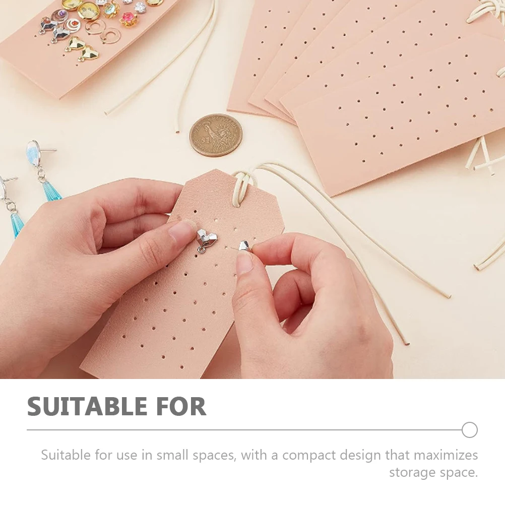 

2pcs PU Earring Display Rack Double Sided Waterproof Travel Jewelry Holder Cute Hanging Studs Organizer for Girls