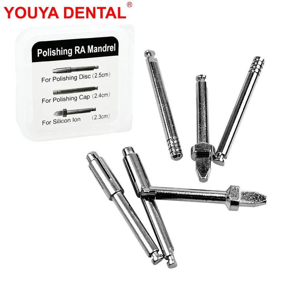

6pcs/set Dental Polishing RA Mandrel Super Roots Canal For Polishing Disc\Cap\For Silicon lon\ Dentistry Materials Dentist Tools