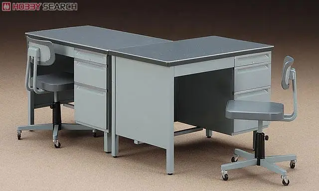 Hasegawa 62003 1/12 Bureau En Stoel Van Kantoor (Plastic Model)