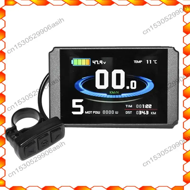 -AT52 24V 36V 48V LCD8H Display Waterproof Connector With USB Electric Bicycle Bike Display