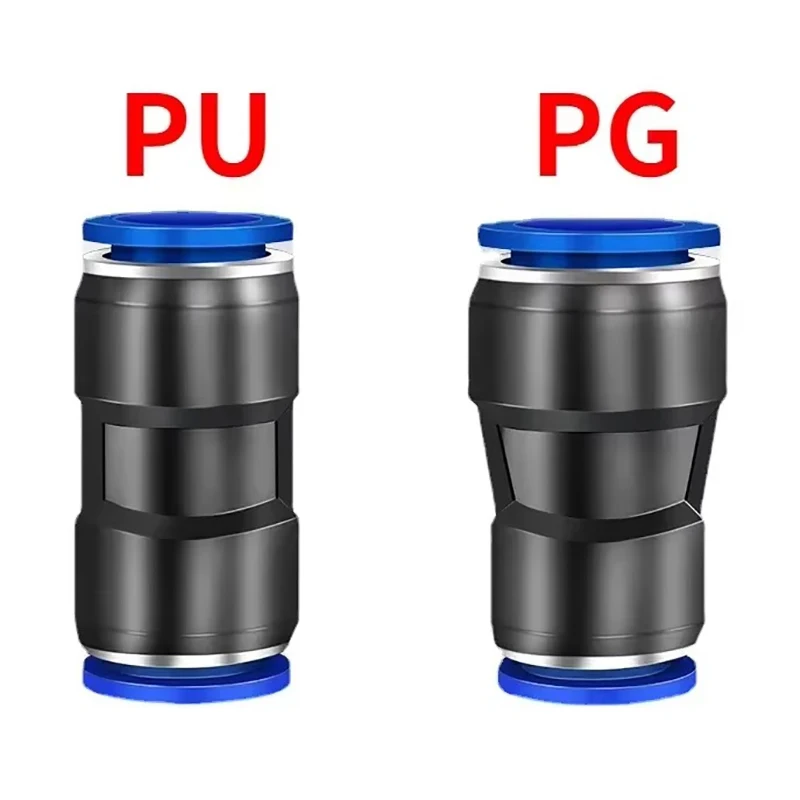 PU PG 4 6 8 10 12 14 16mm 4-6mm OD Tube Reducer Pneumatic Air Fitting Quick Release Push To Connect Air Hose Straight Connector