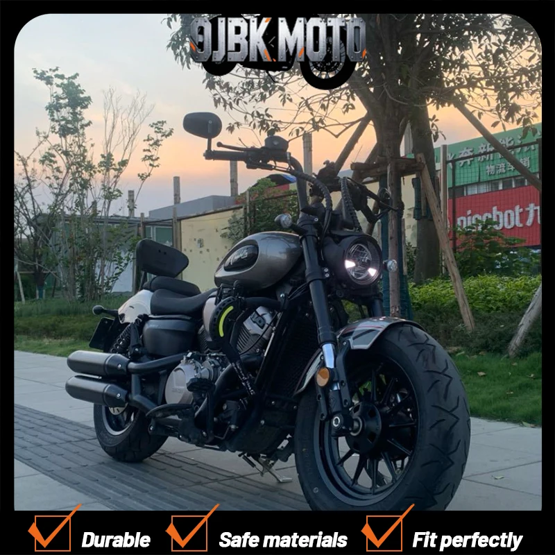 Motorcycle Ape Hanger Handlebar 22mm Thick Compatible for BENDA Chinchilla 450 Chinchilla 500 Modified Height Handle