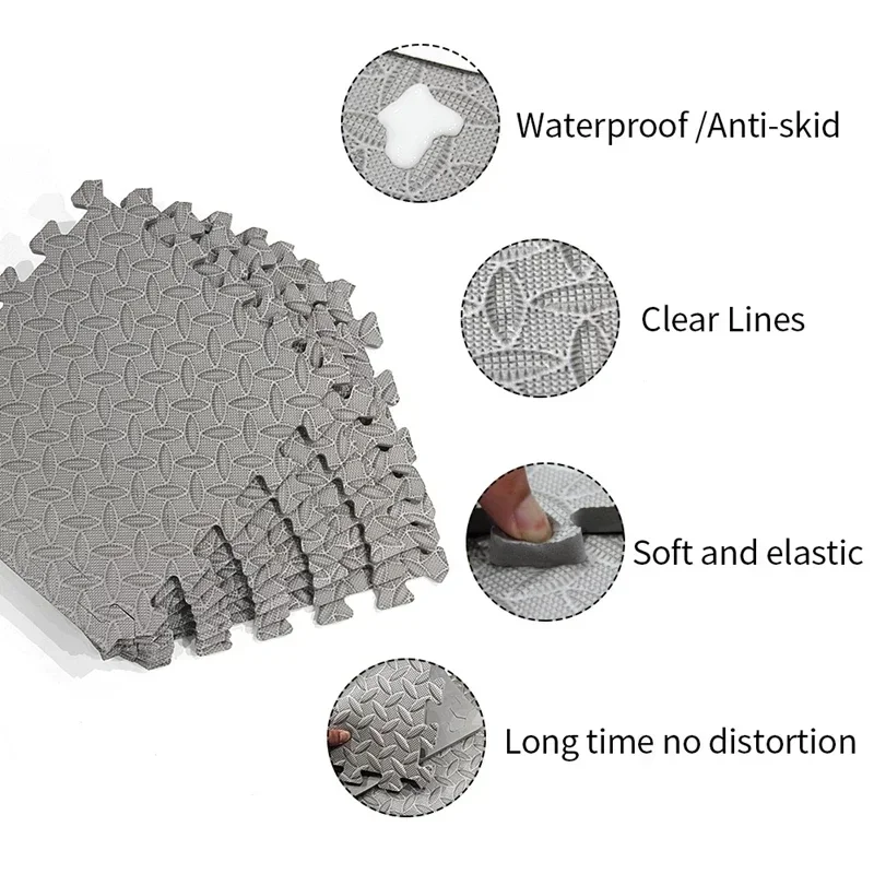 8pcs Foam Baby Play Mat Puzzle Mat Kids Interlocking Exercise Tiles Rugs Puzzle Floor Tiles Toy Carpet Soft Carpet 30*30*1cm view 5