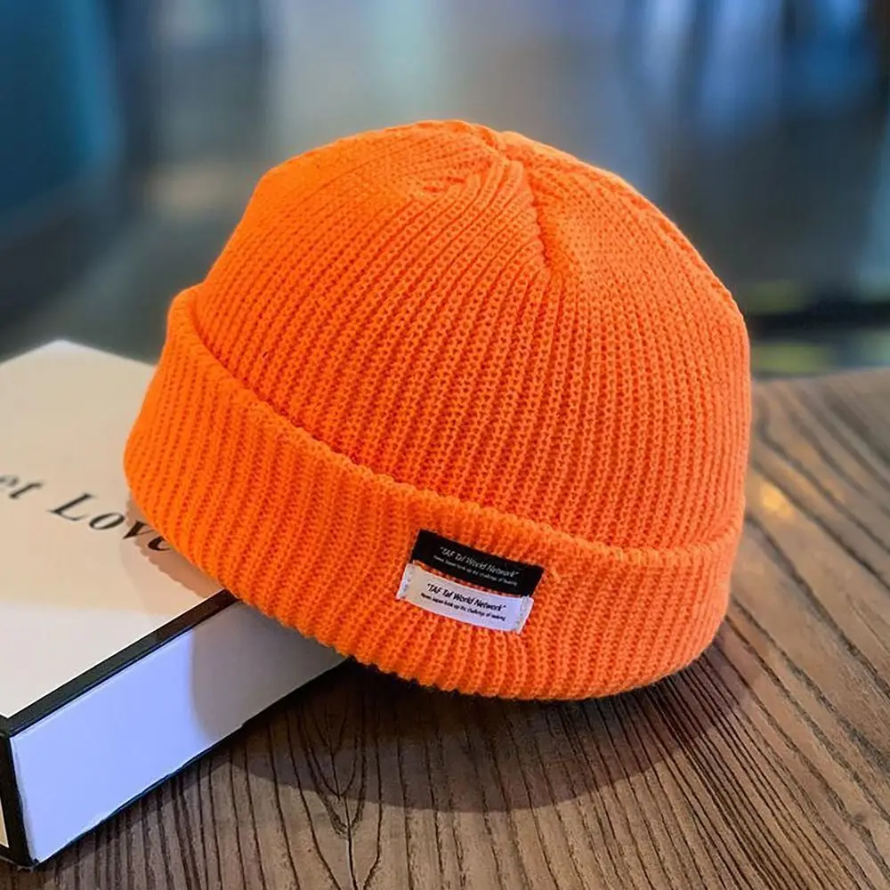 Fashion Ear Protection Wool Thread Knit Cap Winter Warm Soft Pullover Cap Crochet Hats Women Men Thicken Beanie