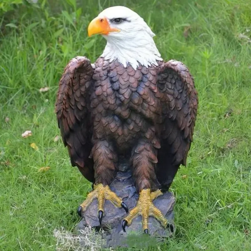 Decorative Giant Fiberglass Resin Animal Statue Bird Figure Large Fiberglass Resin Eagle Sculpture for Outdoor Garden Decor
