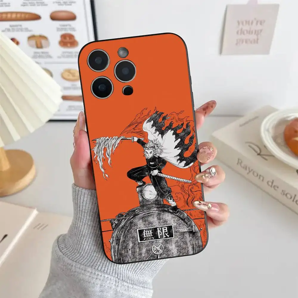 Kyojuro Rengoku Capa de telefone de silicone macio para iPhone 17 Air 16 15 14 13 12 11 Plus Pro Max Plus