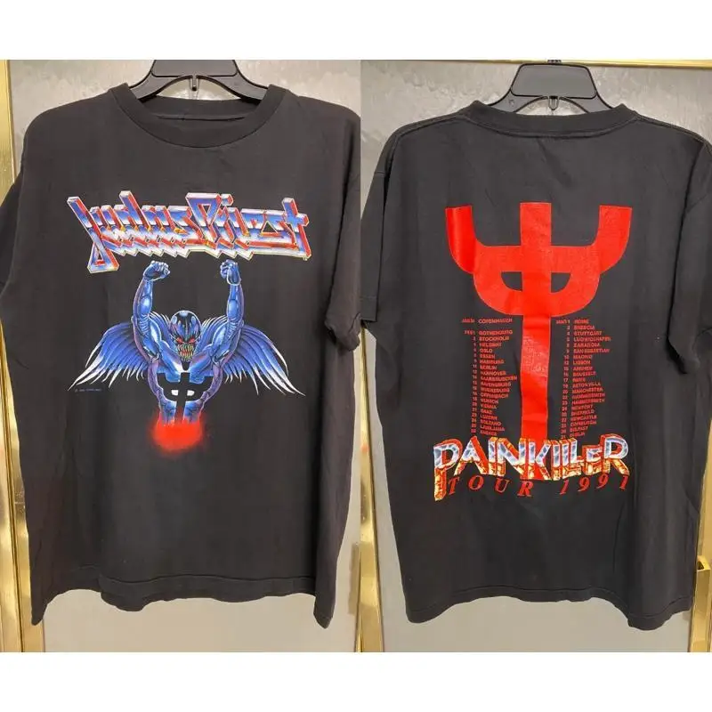 Camiseta vintage de la gira Painkiller de Judas Priest de 1991