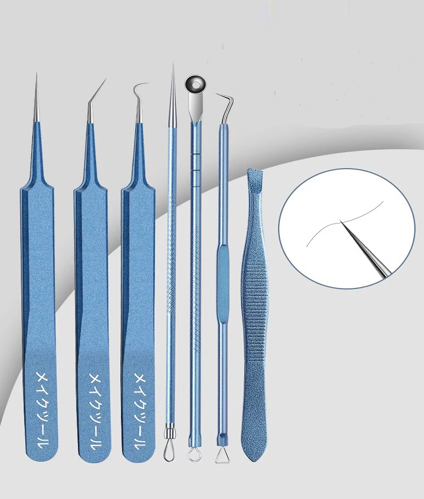 Especial Acne Needle Tool Set, Ultra Sharp Cell Clip para remover o cravo, pinças para salão de beleza, depena barba, Pick