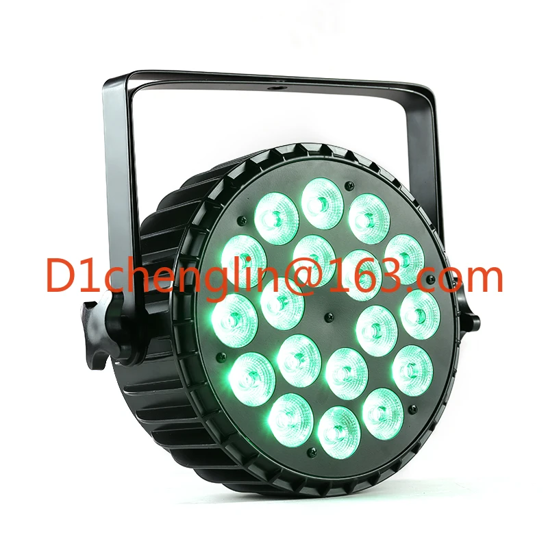 Flat Aluminium Led Par Light 18x18W RGBWA+UV Spotlight for Wedding Party Show Dj Booth Disco Club Uplight