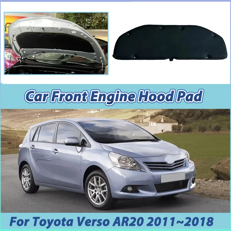 Car Engine Hood Sound Pads For Toyota Verso AR20 2011~2018 2014 2015 Thermal Insulation Mats Soundproof Cotton Car Accessories