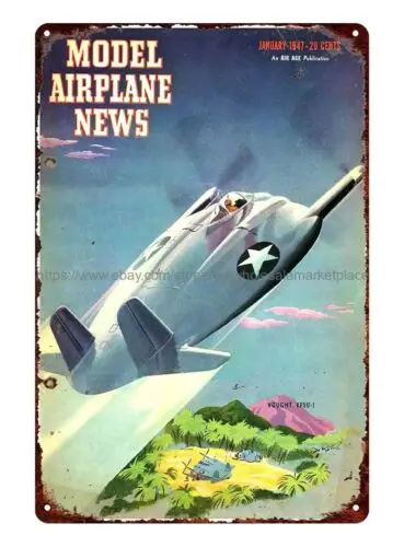 Модная модель самолета, новинка 1947, металлический жестяной знак, купить настенное искусство