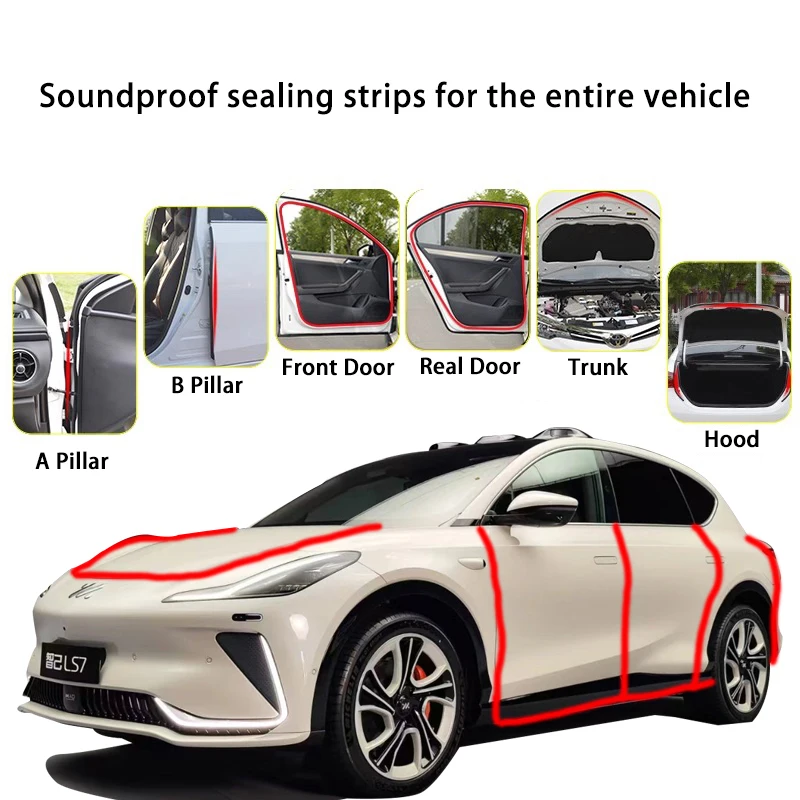 Sealing Strip for IM ZhiJi Ls6 LS7 L7 L6 Rubber Weather Draft Seal Strip Wind Noise Kit Front Trunk Cover Strip accessories 2024