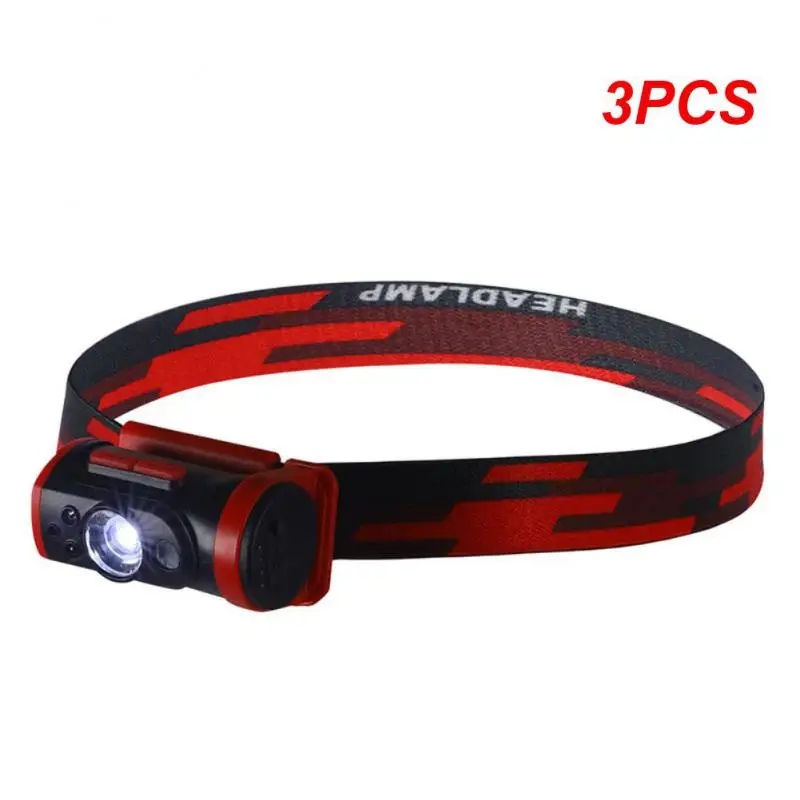 3PCS Repair Headlamp Type-c Charging Fishing Lamp Abs Outdoor Headlight Riding Headlight Work Headlamp Long Battery Life 650ma