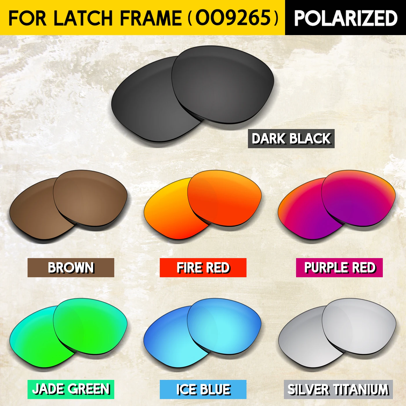 Suitable for Oakley Latch OO9265 Replacement Lenses Compatible With Oakley Latch OO9265 Sunglasses Frame