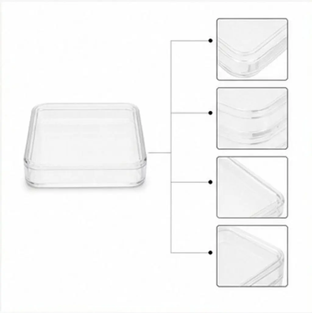 4Pcs Strong Wear-Resistant Coin Holder with for Collectors Neat Organizer Box for Commemorative Coins Clear Coin