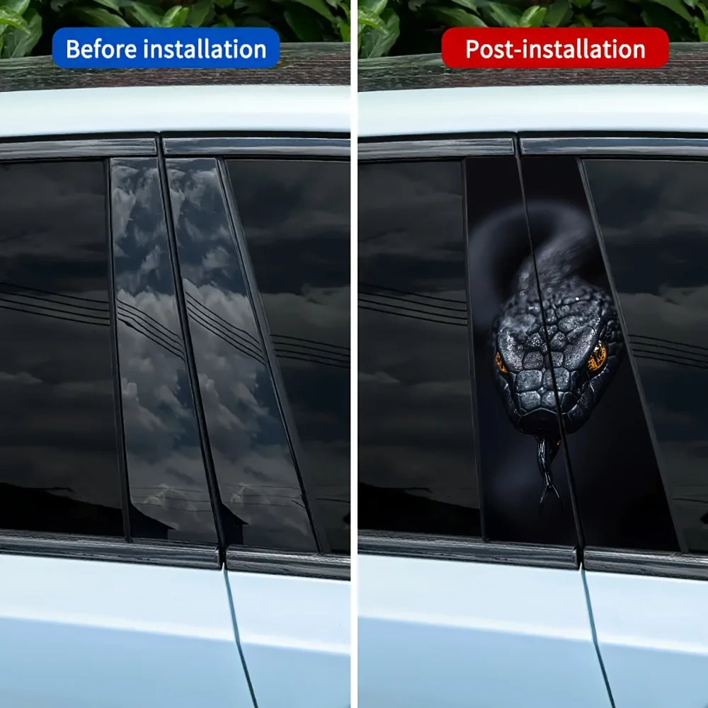 

2 pieces Viper car B-pillar sticker waterproof and scratch-resistant for B-pillar external accessories semi-matte single use