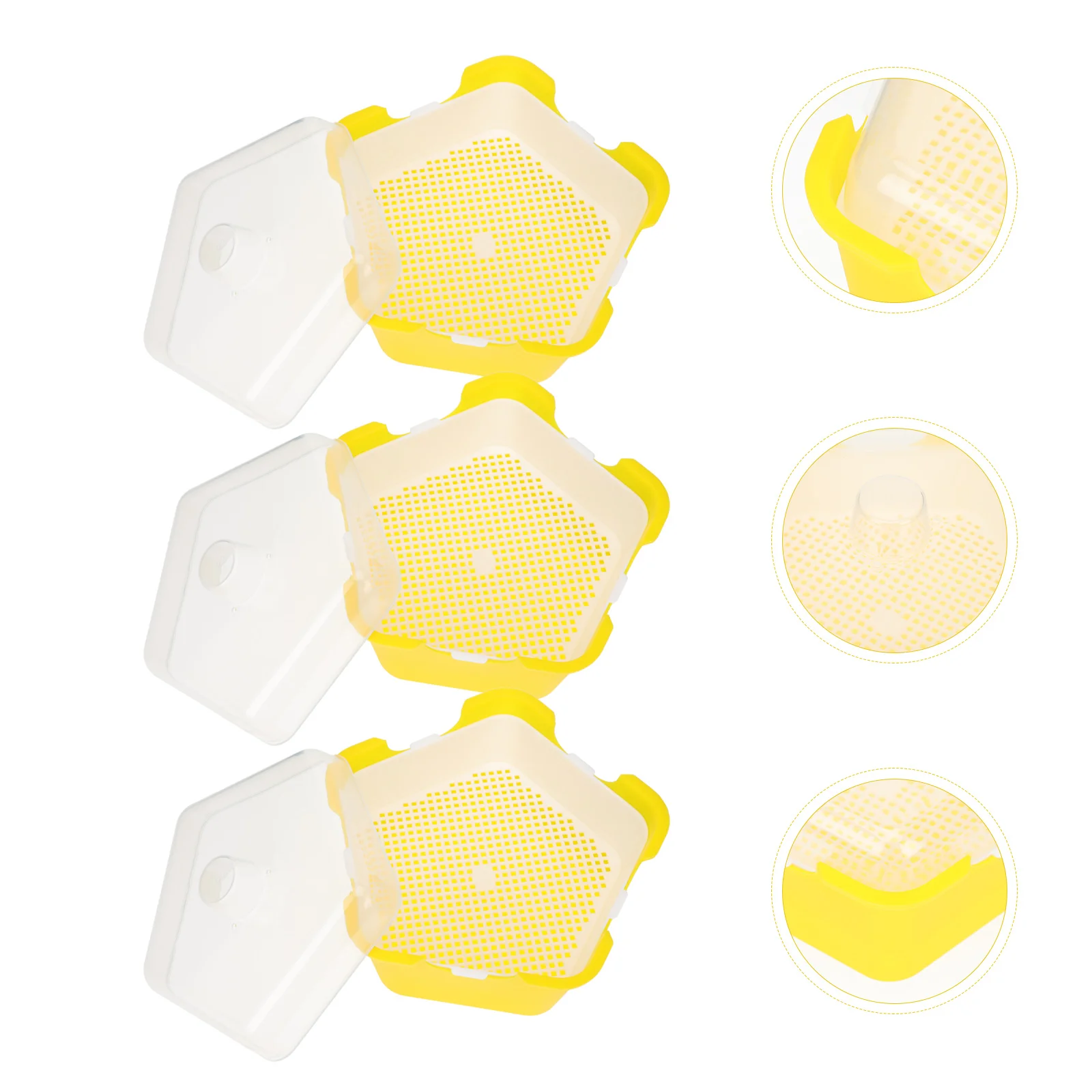 

3pcs Plastic Nursery Germination Multi-Cavity Sowing Growing Trays For Seedlings Microgreens Sprouting Gardening Supplies