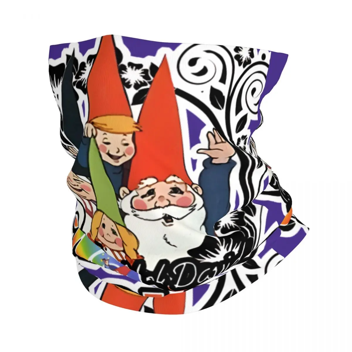 The Gnome David The Gnome 80S 90S Tribute Bandana Neck Gaiter Motorcycle Club Gnome Face Mask Balaclava Riding All Season