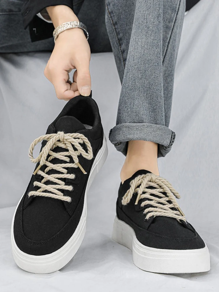 

Мужская обувь Дышащая корейская стильная обувь для работы на плоской подошве Мужская повседневная обувь Предложение обуви Новинка 2023 года в тренде Распродажа Размер 44 Кроссовки