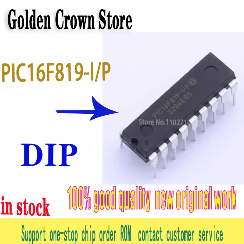 5-20pcs/lots PIC16F819-I/P PIC16F819 16F819 DIP18 Quick delivery from spot  In Stock