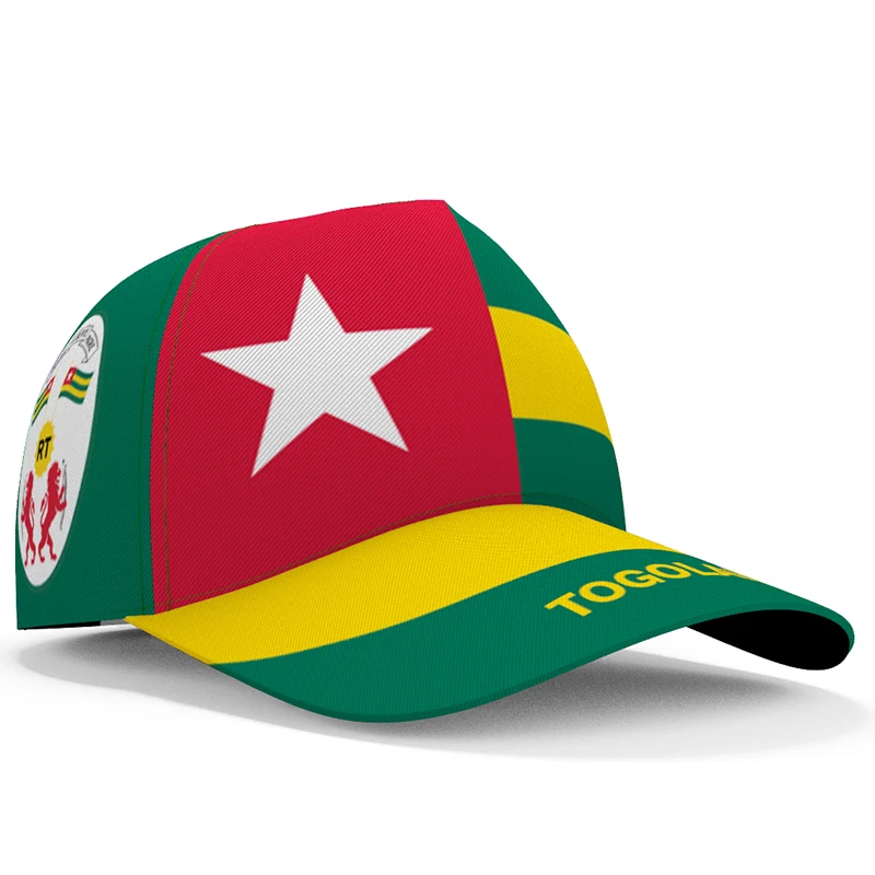 

Togo Baseball Caps Free 3d Custom Name Number Team Logo Tg Hat Tgo Country Travel Togolese Nation Togolaise French Flag Headgear