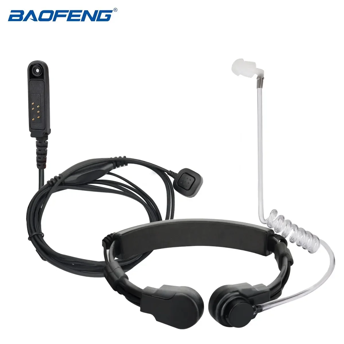 Baofeng Talkie Headset Air Tube Throat Vibration Mic Earpiece for Baofeng UV-9R Plus UV-9R PRO UV-5R Multiple Models Waterproof