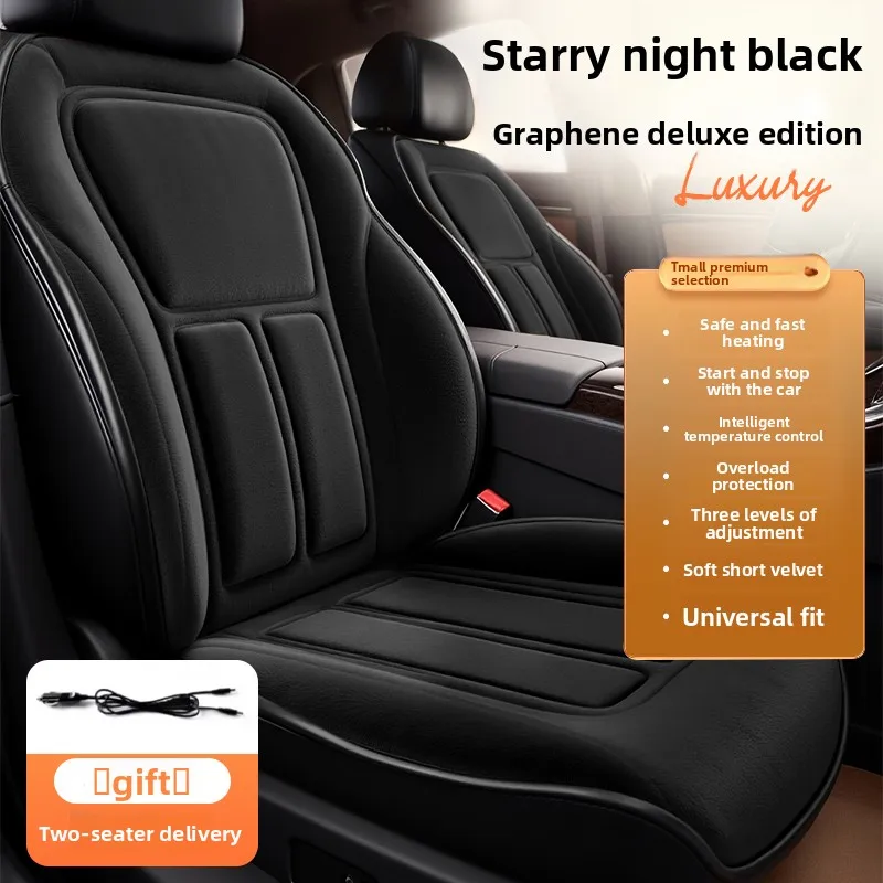 Plush Seats Universal SUV Car Heating Seat Warm Cover Comfortable Plush Heated Seat Cushion Winter Warm Car SUV Seat Cover
