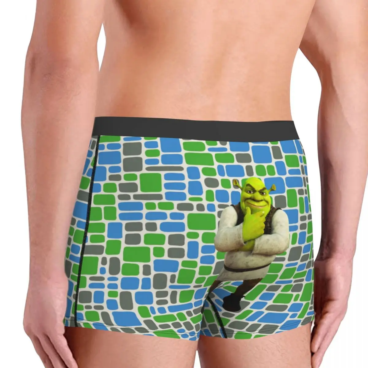 Custom Funny Shreks Smile Boxers Shorts Panties Men\'s Underpants Stretch Briefs Underwear