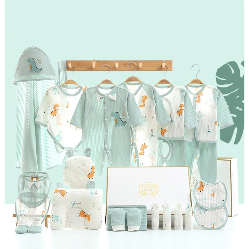0-6 Months Baby Girl Cotton Clothes Set Cartoon Infant Boy Clothing Suits 24 22 21 Pcs/set Newborn Baby Clothes