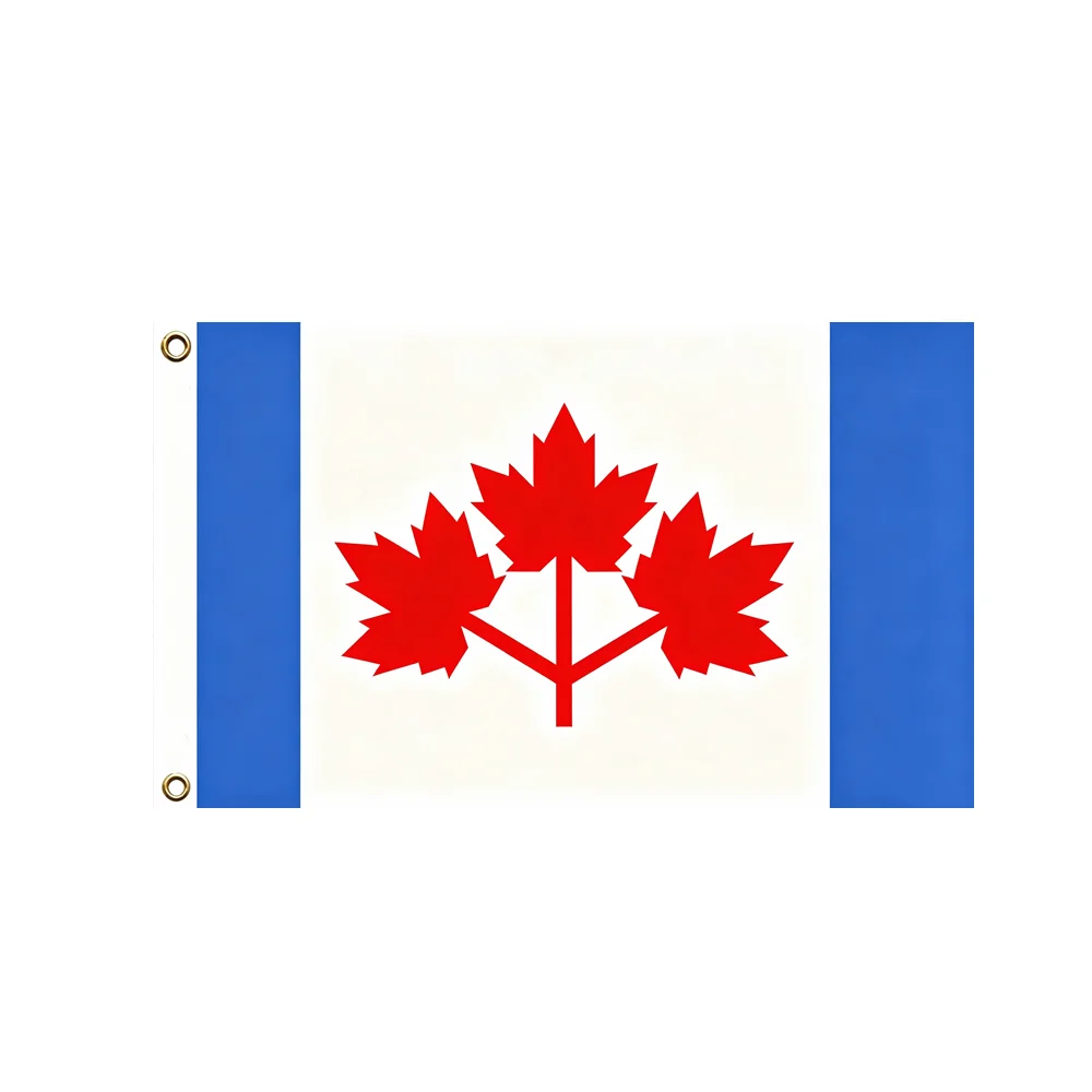 Triple Red Maple Leaf Flag 2x3ft 3x5ft Polyester Banner Indoor Outdoor Home Room Wall Hanging Decoration