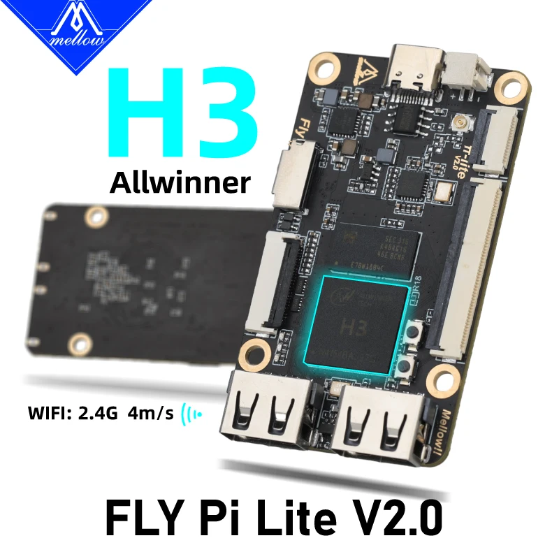 

Mellow Fly Pi Lite V2 Board Replaces Raspberry Pi PC With Klipper Firmware For Ender 3 Voron Vzbot V-core3 3D Printer Parts