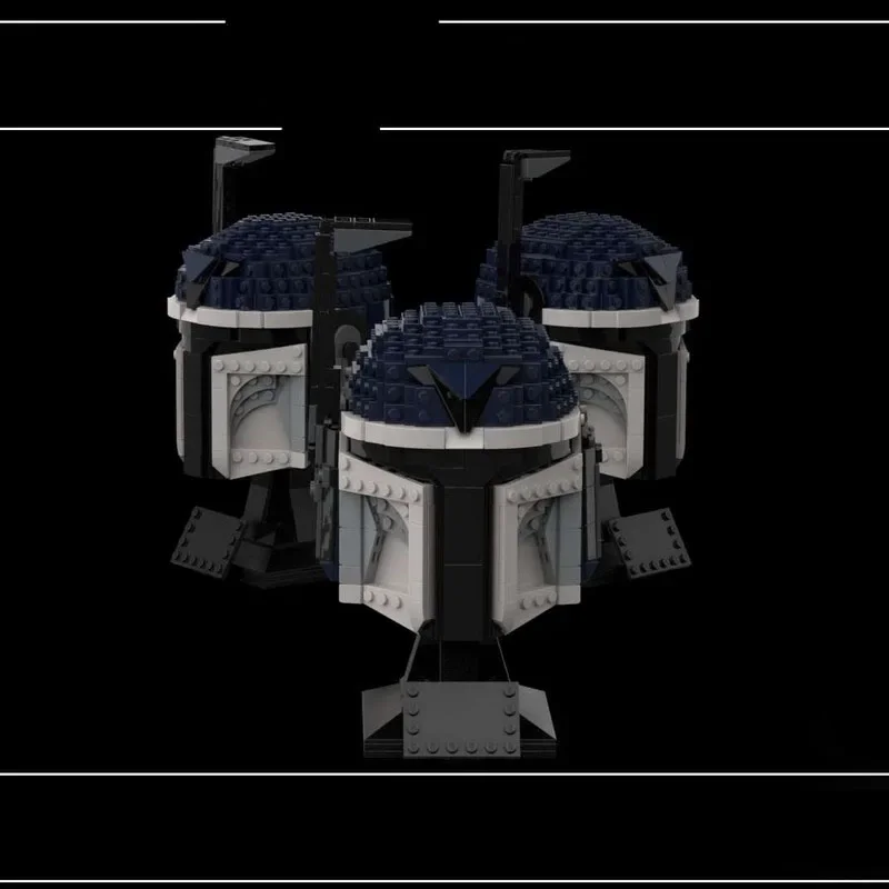 

631PCS MOC Science Fiction Movie (STAR BATTLE) Mandalorian Fleet Commander Helmet Series Building Model Festival Children Gift