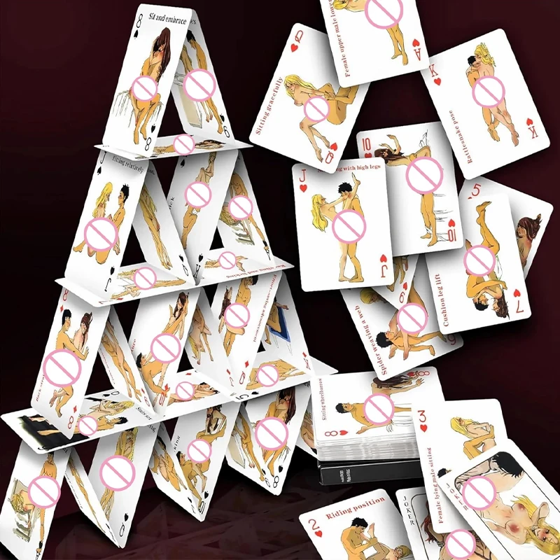 Adult Poker Card Game Set-Bedroom Fun Role Play 54 Cards Hottest Couples Sex Positions Sex Gift for Couples Connection Card Game - view 4