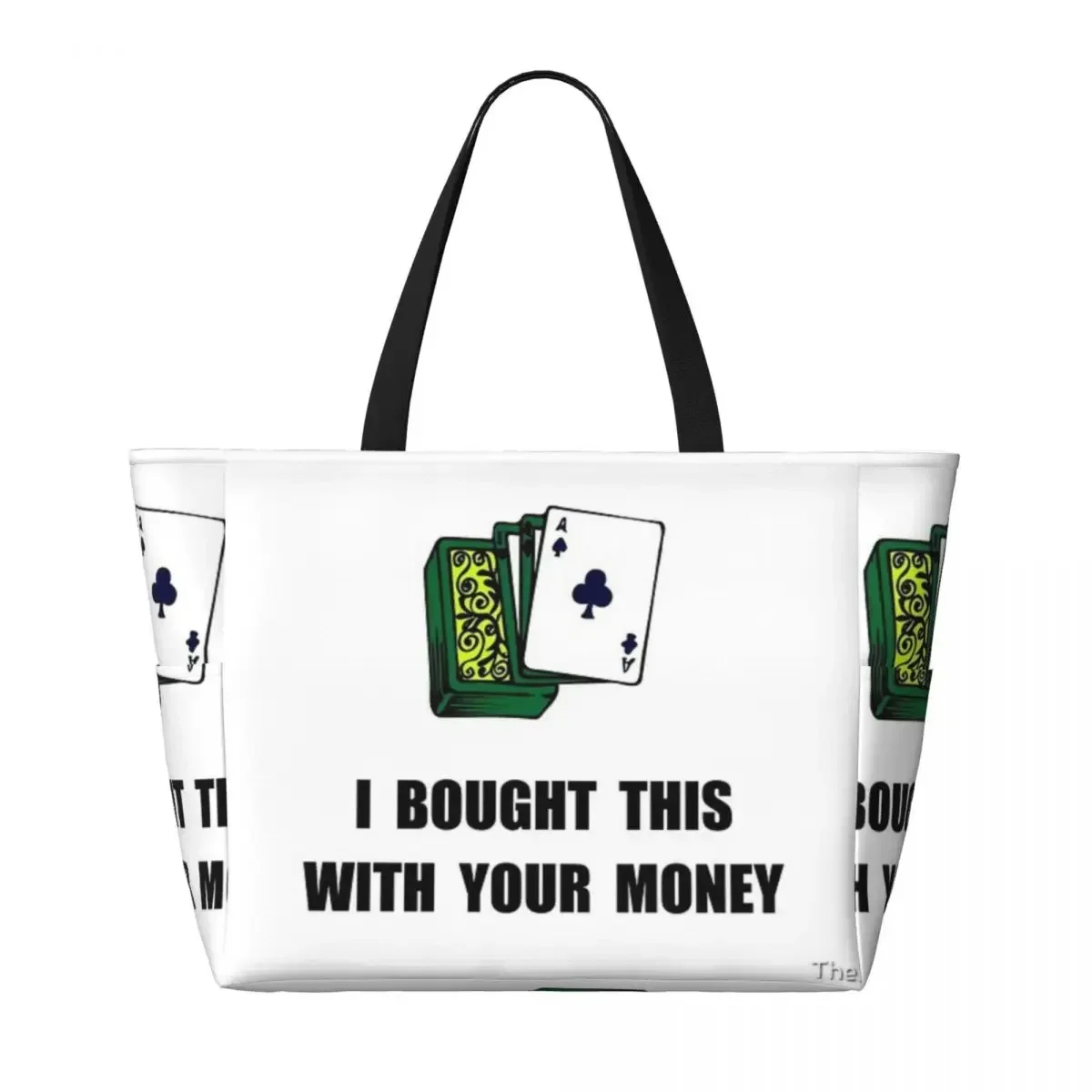 Gamble Your Money Beach Travel Bag, Tote Bag Popular Shopping Out Birthday Gift Multi-Style Pattern