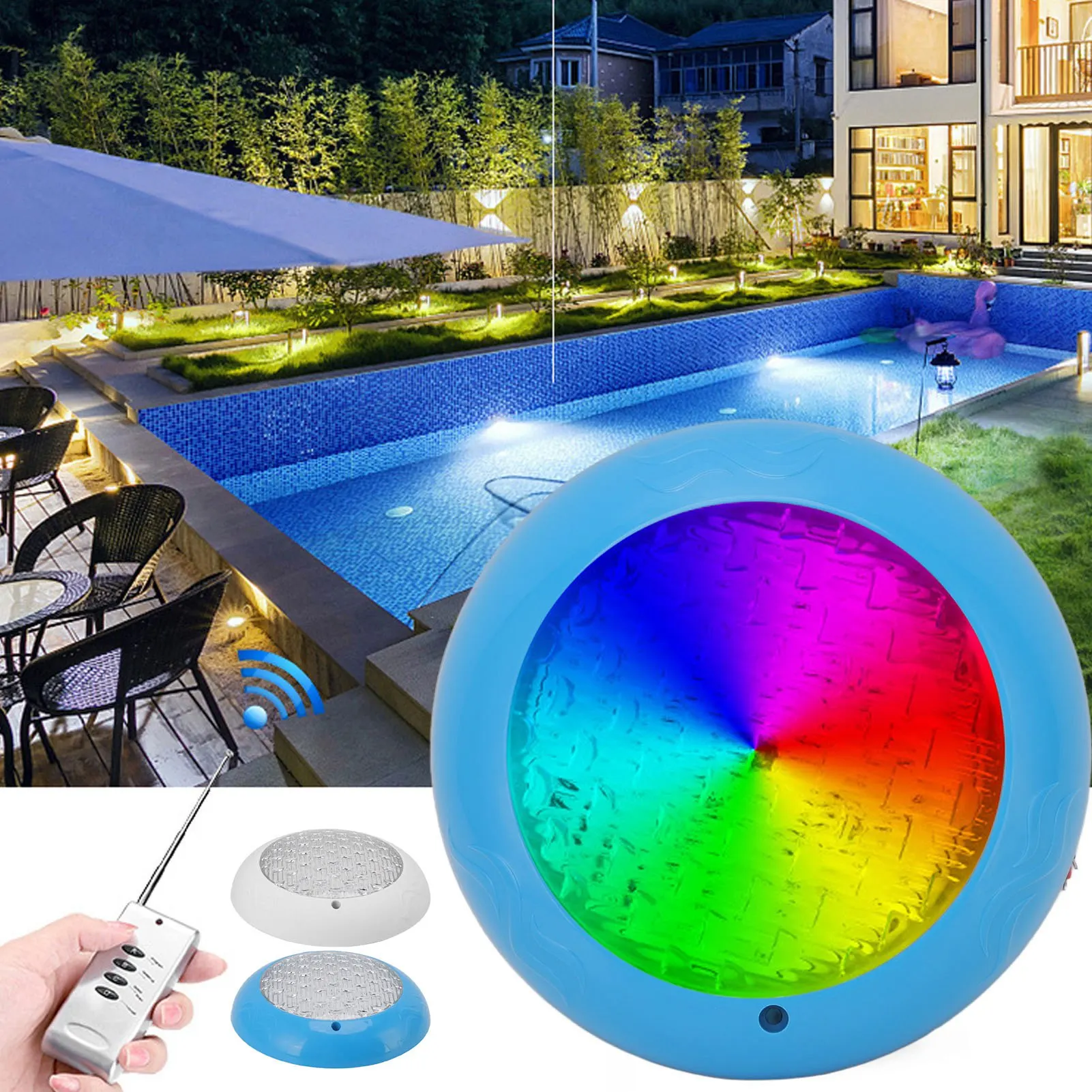 

35W Underwater Light LED Pool Light LED Pool Light IP68 Waterproof AC DC12V 35W with Remote Control for Outdoor Swimming Pools