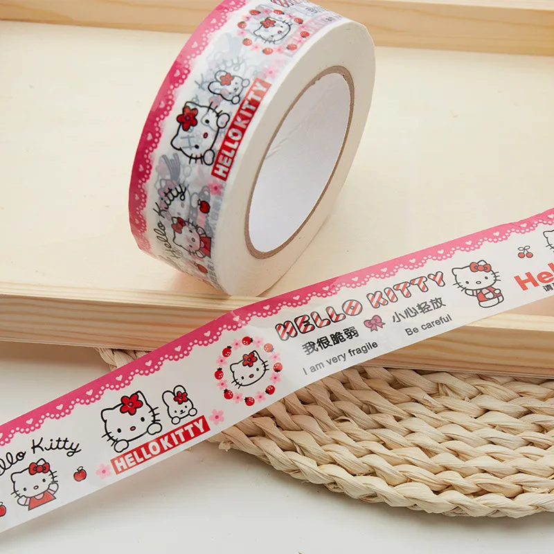 Sanrio Melody Pudim Dog Selagem Fita Decorativa, Fita bonito dos desenhos animados, Pasta forte transparente, Grande Volume