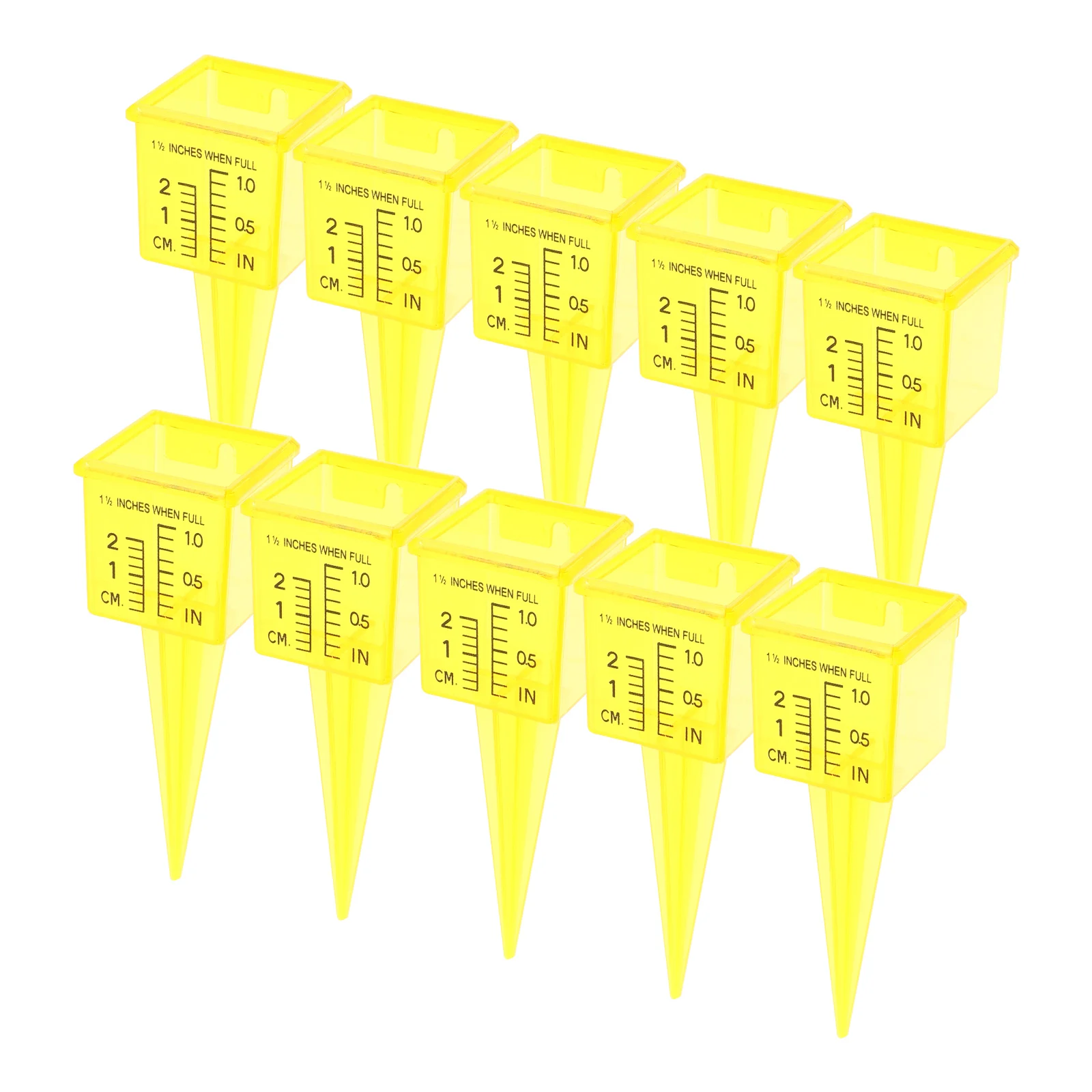 

10pcs Measuring Cup Wide Mouth Rain Meter Rainfall Meter Rain Gauge Rainfall Gauge Plastic Measuring Cup 1.5\