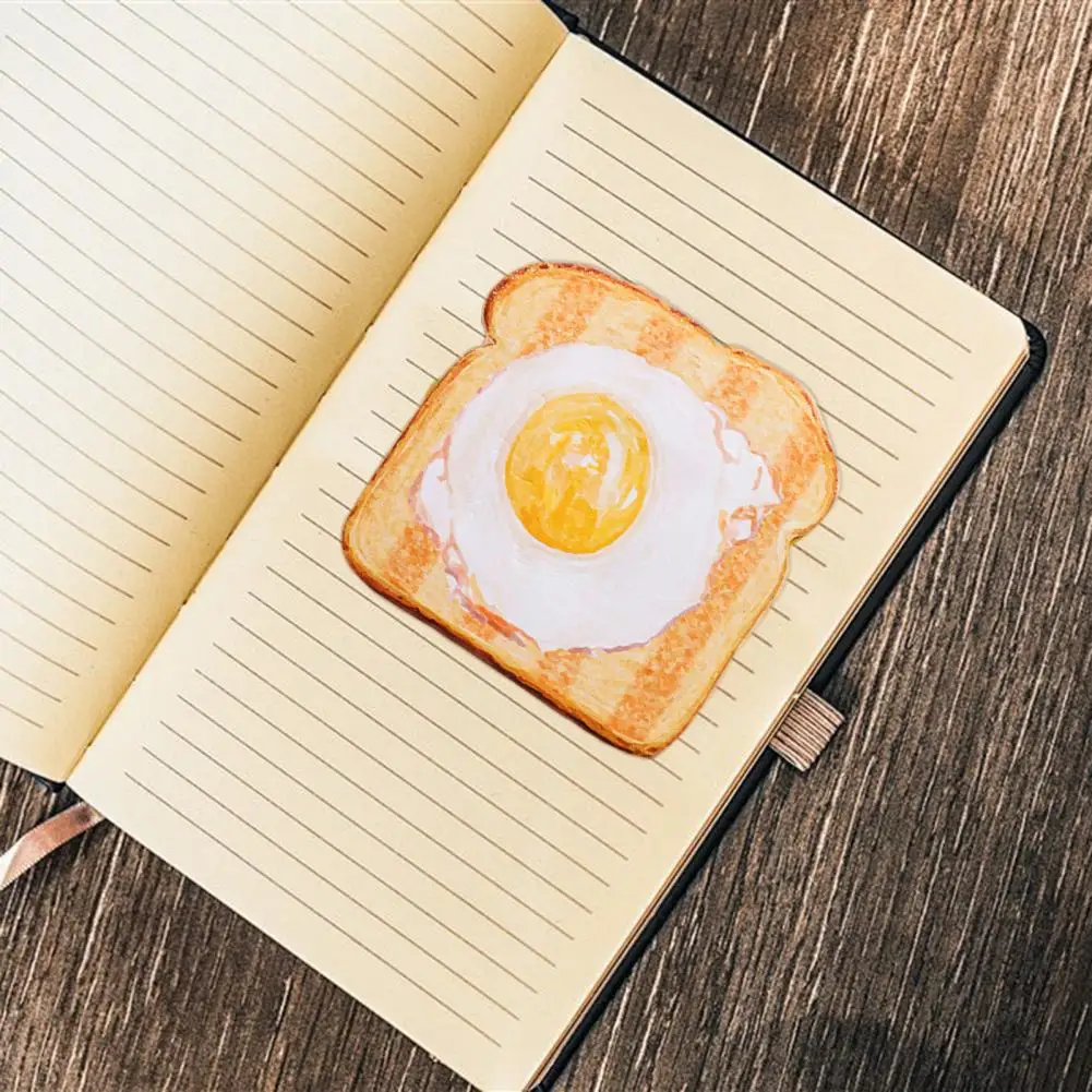 Notas pegajosas em forma de pão, Memo Pads Premium, Escrita suave, Deixando para Confiável, 30 Folhas Loaf Design