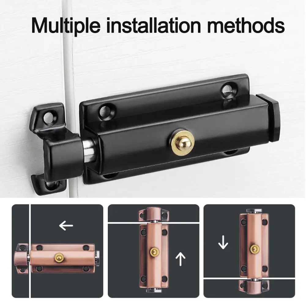 New Stainless Steel Door Lock 3Inch Automatic Spring Security Bolt Latch Self-locking Hardware Spring Latches Door