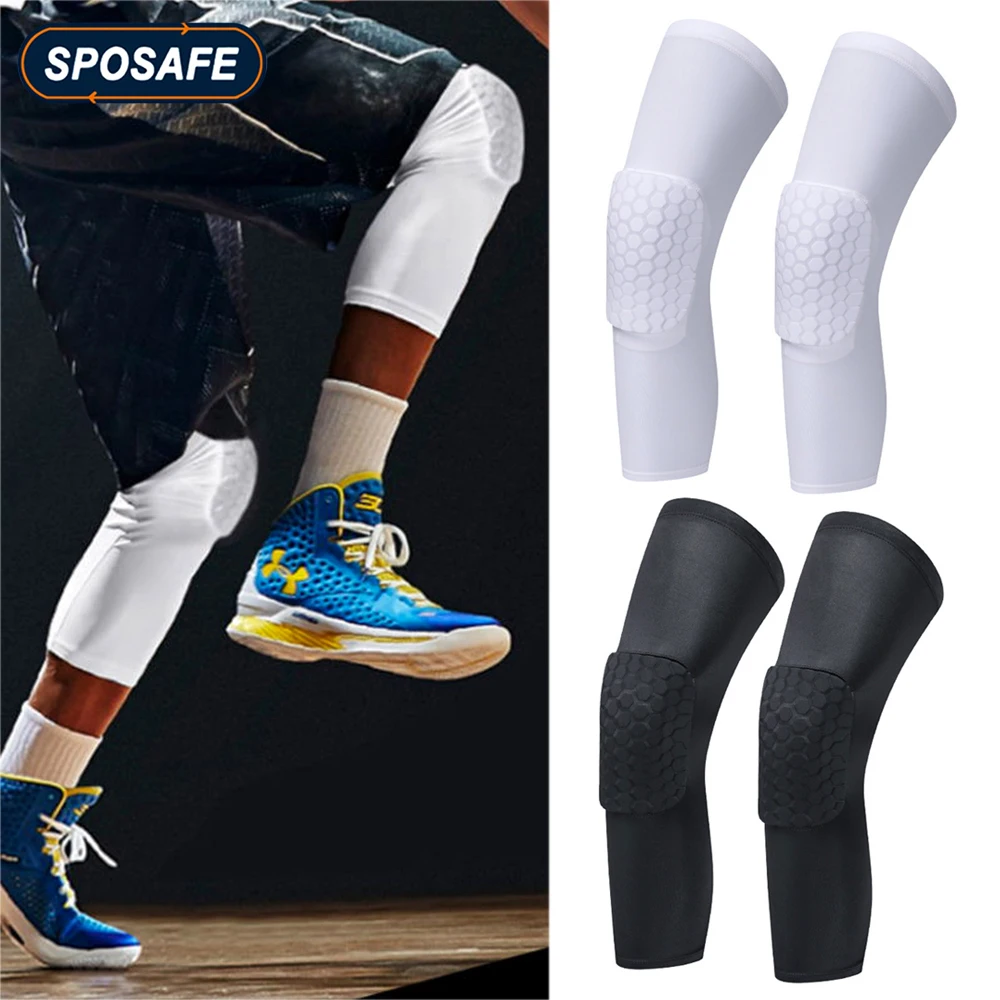 Honeycomb Sports Knee Pads Sleeve Basketball Brace Elastic Kneepad Protective Gear Patella Foam Support Football Volleyball