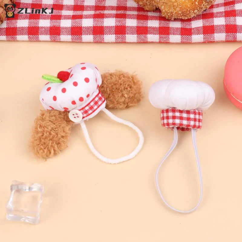 ▶ 1Pcs Nette Mini Puppe Chef Hut Puppen Dress Up Hüte Spielzeug Puppenhaus DIY Dekoration Zubehör Für 12-15cm puppe Kind Pretend Spielen Spielzeug