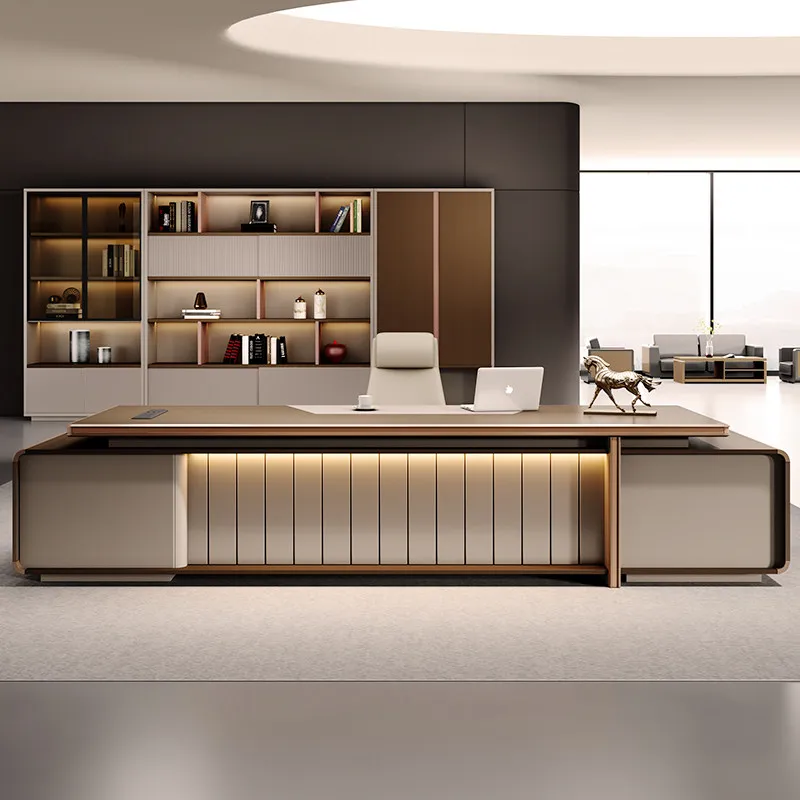 Luxury Wooden Office Desk Modern Computer Decoration Drawer Organizers Office Desk Storage Aesthetic Tavolo Trendy Furniture