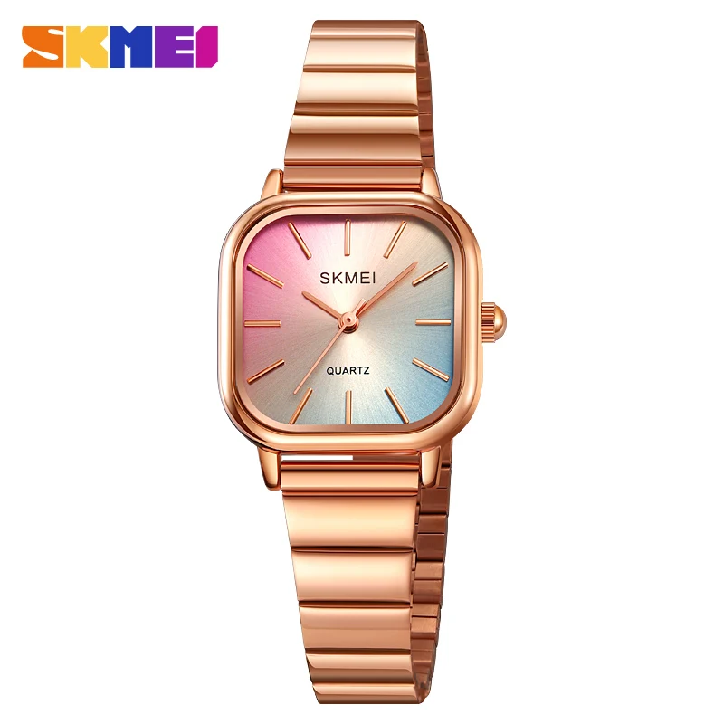 

​SKMEI Stainless Steel Strap Fashion Luxury Quartz Wristwatch For Ladies Female Girl Women Watches Waterproof Clock reloj mujer