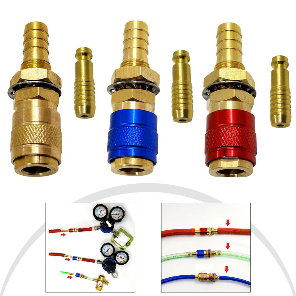 Water Cooled Gas Adapter Quick Connector For Tube Inner Diameter 10mm With Hose Quick Connect MIG TIG Welding Torch Tools