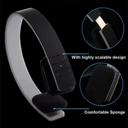 Shoumi Smart Wireless Headphone Bluetooth Stereo Headset with MIC Support Stereo Audio Handsfree for Mobile Phone Tablet
