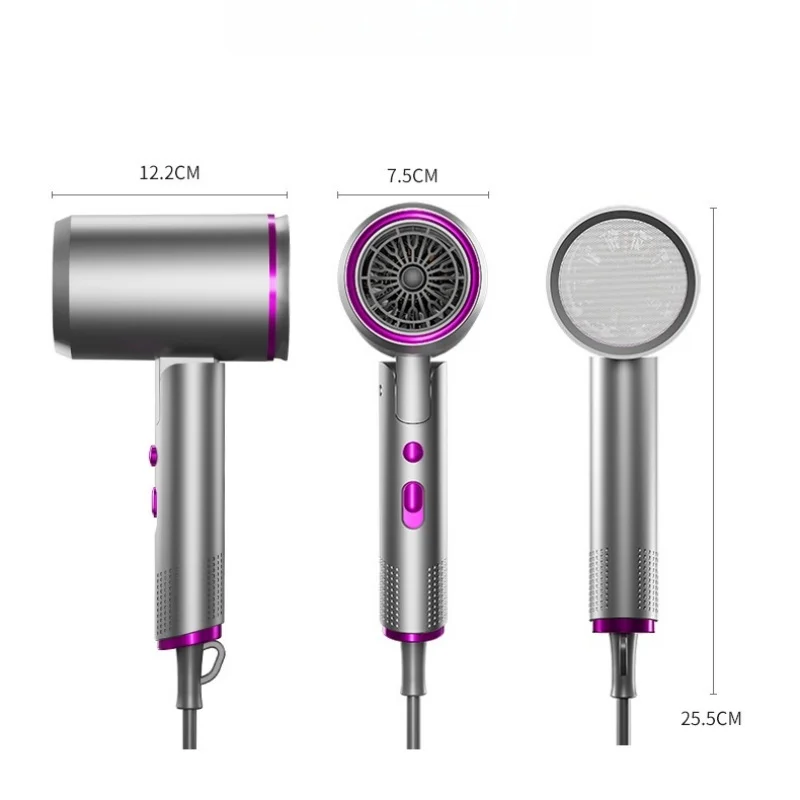 New Foldable Hair Dryer with Negative Ion Hair Care, High Wind Speed Drying, Household Hair Salon Special Blow Nozzle Hair Dryer